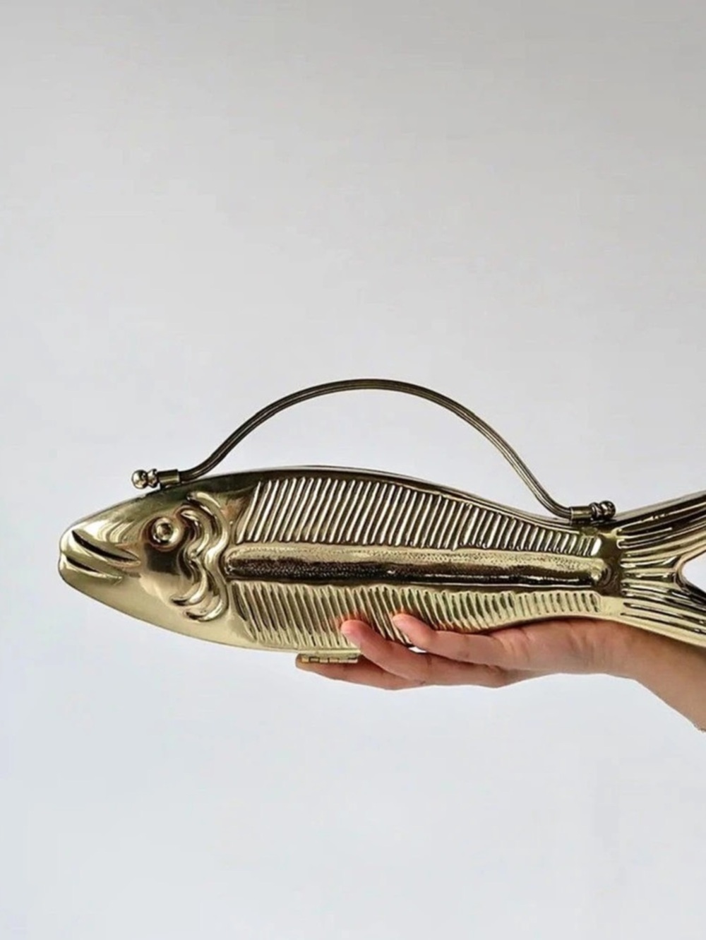 NWT VIN. Gold Fishy Top-Handle Bag
